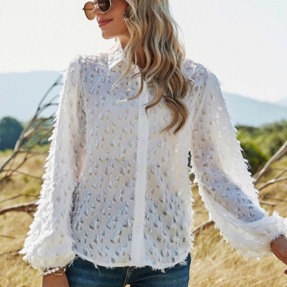 ⚡️Host Pick⚡️ Eyelash Blouse - Picture 5 of 7